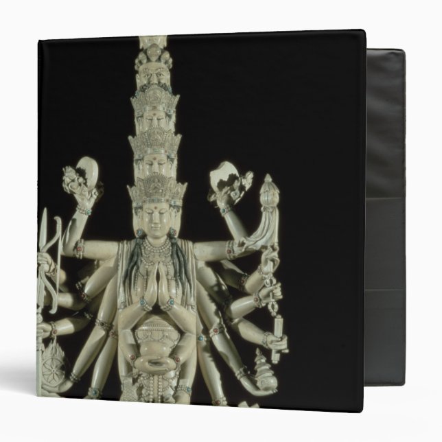 Figure of the Hindu Goddess Kali 3 Ring Binder (Front/Inside)