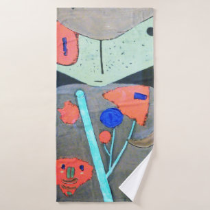 Figure of the Oriental Theater, Paul Klee Bath Towel