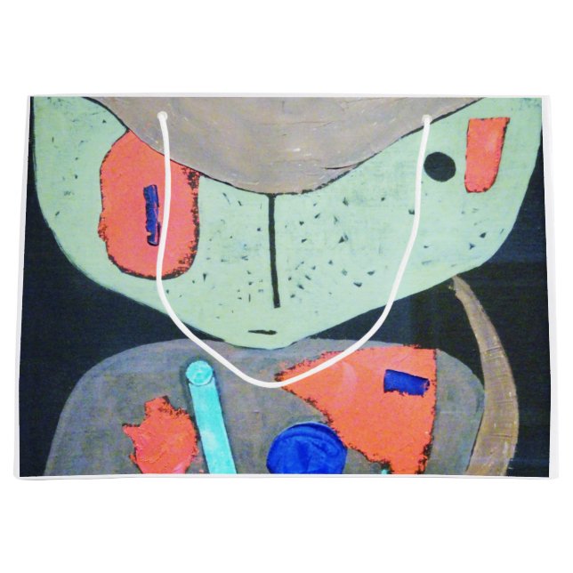 Figure of the Oriental Theater, Paul Klee Large Gift Bag (Front)