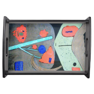 Figure of the Oriental Theater, Paul Klee Serving Tray