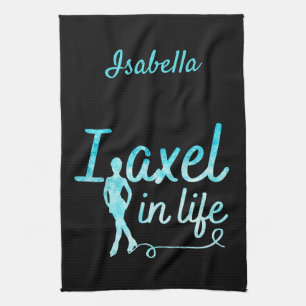 Figure Skate blade Towel Axel in life frozen blue