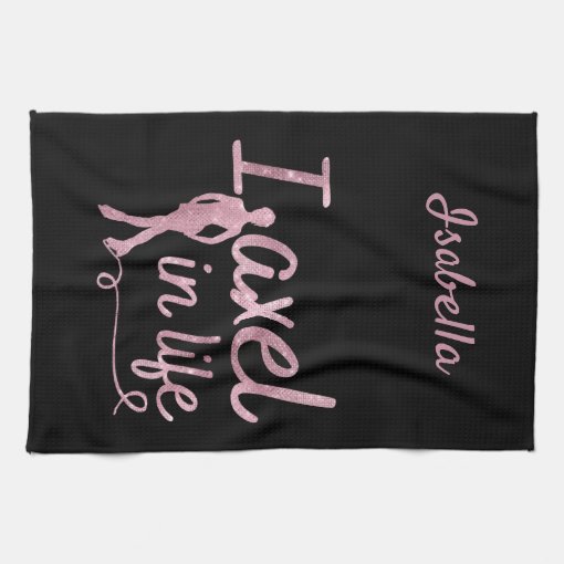 Figure Skate blade Towel Axel in life pink glam Zazzle