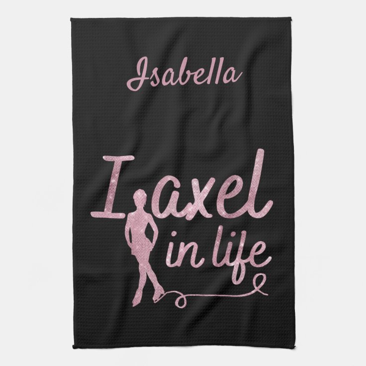 Figure Skate blade Towel Axel in life pink glam Zazzle