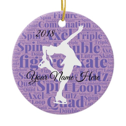 Figure Skate Custom Ornament