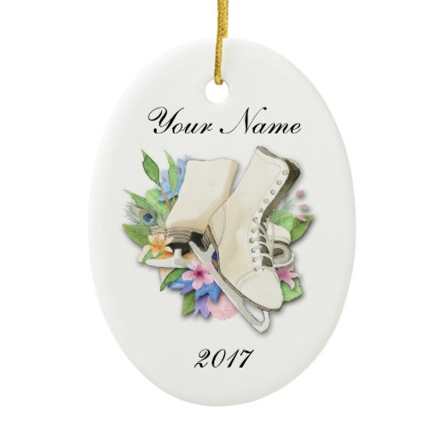 Figure Skate Ornament Custom With Your Name