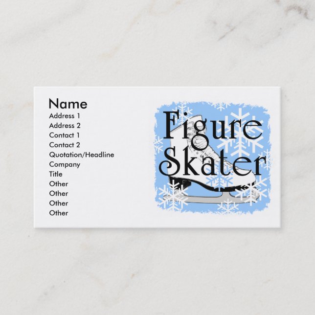 Figure Skater Business Card (Front)