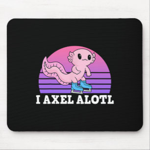 Figure Skater I Axel Alotl Ice Skating Axolotl Mouse Pad