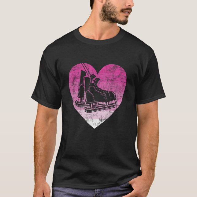 Figure Skater  Ice Skating Woman Girl Ice Skates T-Shirt (Front)
