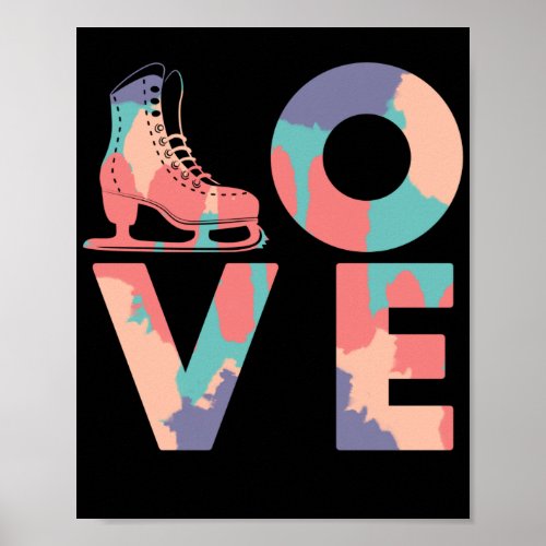 Figure Skater Love Ice Skating Poster
