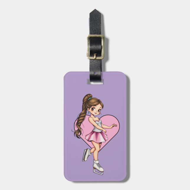 Figure Skater Luggage Tag Custom (Front Vertical)