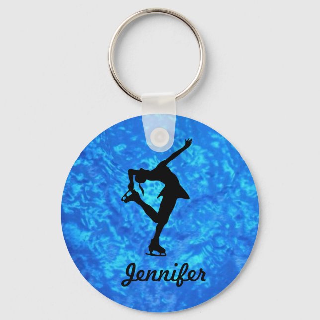 Figure Skater Name Key Chain (water) (Front)