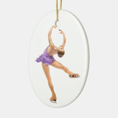 Figure Skater Oval Ornament