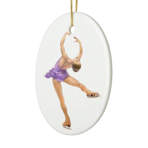 Figure Skater Oval Ornament