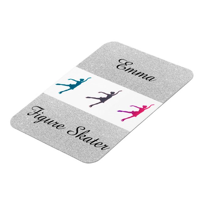 Figure Skater Personalized Flexible Photo Magnet (Left Side)