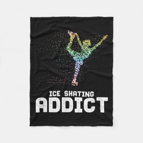 Figure Skater Synchronized Ice Skating Addict Fleece Blanket