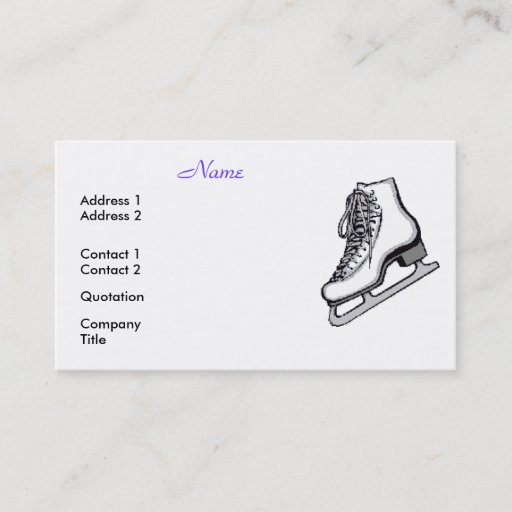 Customizable Figure Skaters Are Cool Business Cards