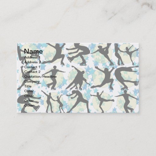 Customizable FIGURE SKATERS BUSINESS CARD TEMPLATE