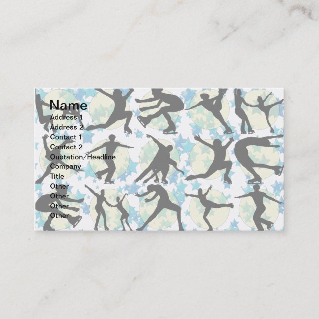 FIGURE SKATERS BUSINESS CARD (Front)
