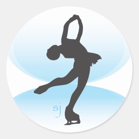 Figure Skater's Lay Back Spin Sticker