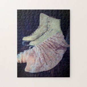 Figure Skates and Baby Blanket Relaxing Self-Care Jigsaw Puzzle