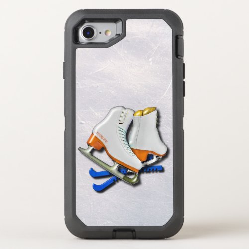 Figure Skates And Skates Guards With Your Name OtterBox Defender iPhone SE87 Case