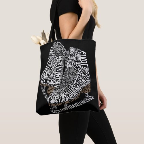 Figure Skates Word Art Ice Dance  Tote Bag