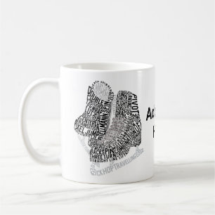 Figure Skates Word Art Ice Skating Custom Text Coffee Mug
