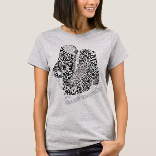 Figure Skates Word Art Ice Skating T_Shirt