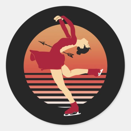 Figure Skating _ Art Of Ice Dancing Classic Round Sticker