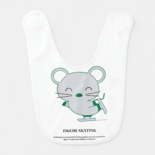 Figure skating baby bib