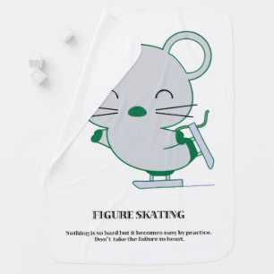 Figure skating baby blanket
