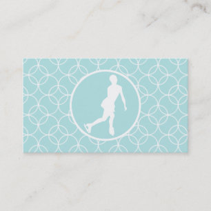 Figure Skating; Baby Blue Circles Business Card