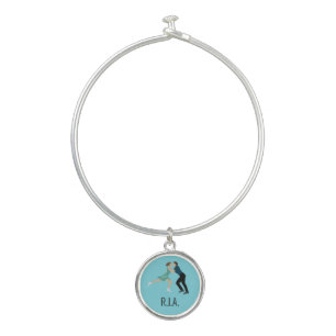 Figure Skating Bangle Bracelet
