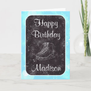 Figure Skating Birthday Card
