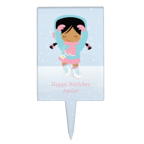 Figure Skating Birthday Party Personalized Cake Topper
