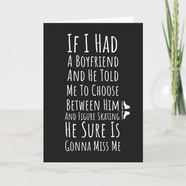 Figure Skating Cards Girls Skate Skater For Her (Front)