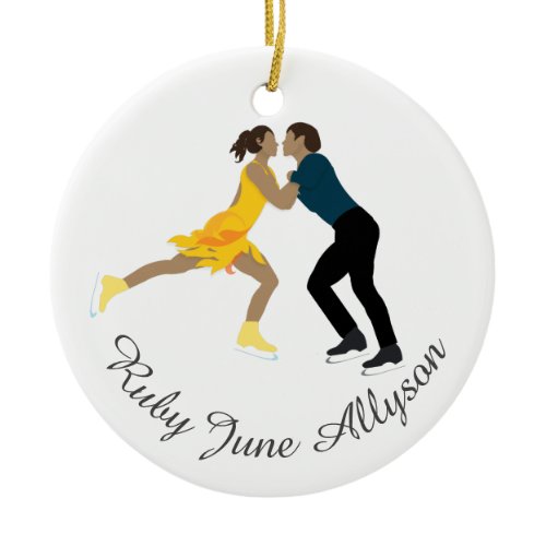 Figure Skating Ceramic Ornament