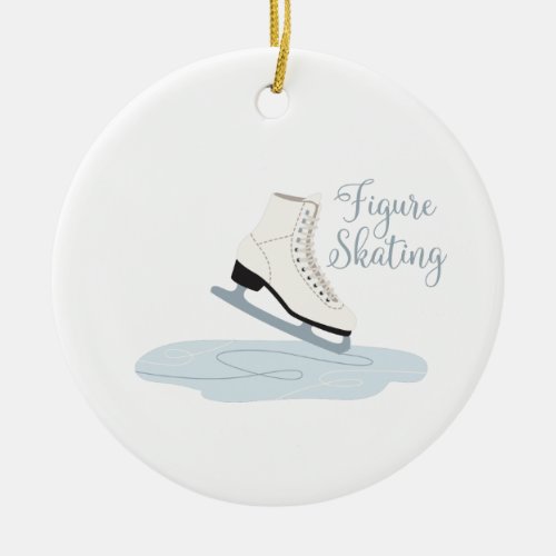 Figure Skating Ceramic Ornament