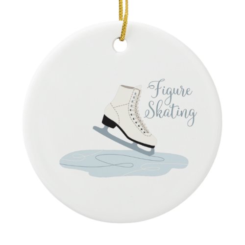 Figure Skating Ceramic Ornament