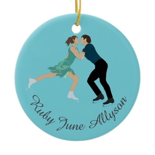 Figure Skating Ceramic Ornament