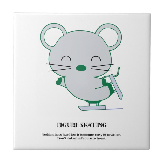Figure skating ceramic tile (Front)