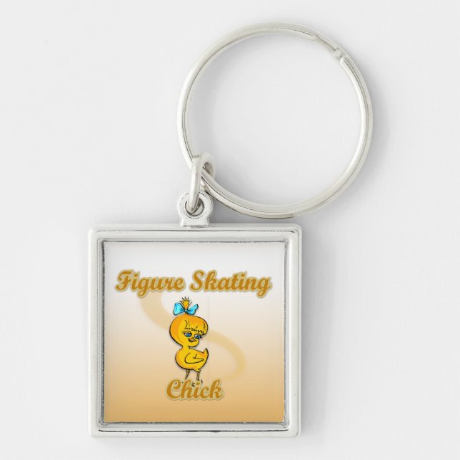 Figure Skating Chick Keychain (Front)