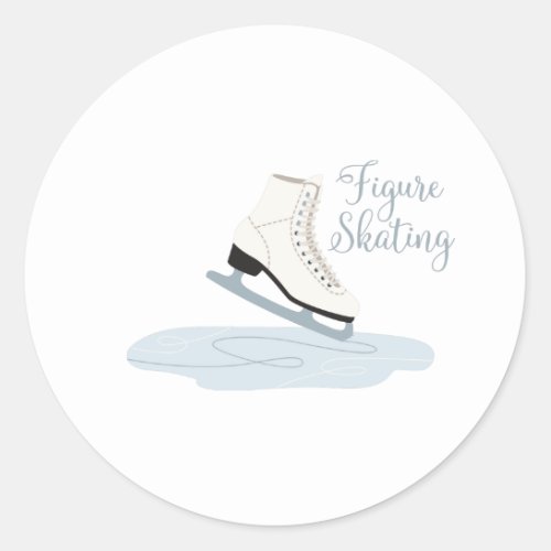 Figure Skating Classic Round Sticker