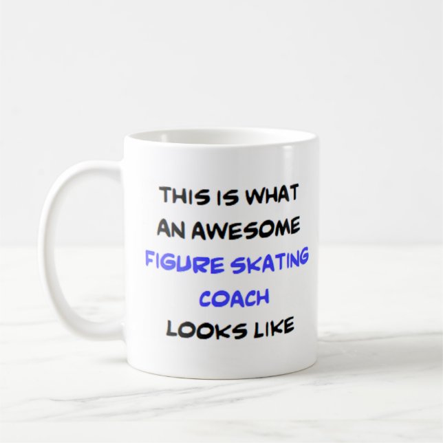 figure skating coach, amazing coffee mug (Left)