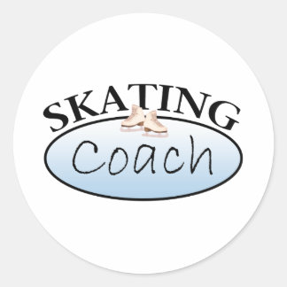 Figure Skating Coach Classic Round Sticker
