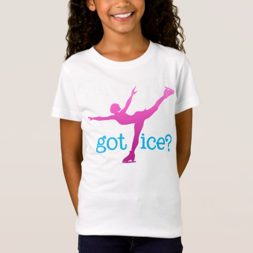 Figure Skating Colored Text with Skater _ Got Ice T_Shirt