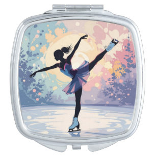 Figure skating compact mirror