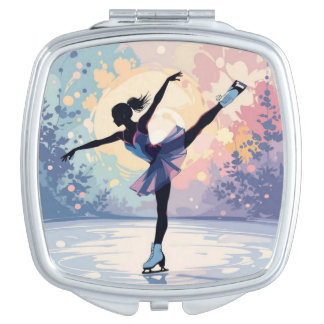 Figure skating compact mirror