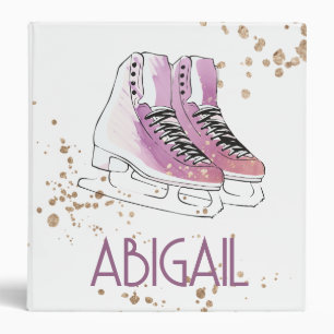 "Figure Skating" custom name 3 Ring Binder