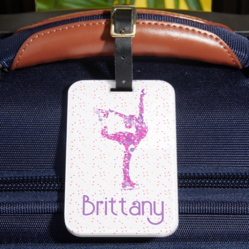 Figure Skating custom name Luggage Tag